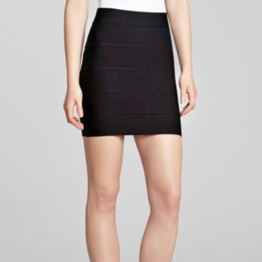 BCBG Maxazria Black Bandage Pencil Skirt Small